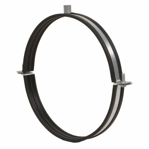 QPOOL24 Lüftungsschelle Lüftungsrohrschelle Rohrschelle verzinkt Gummieinlage M8/M10