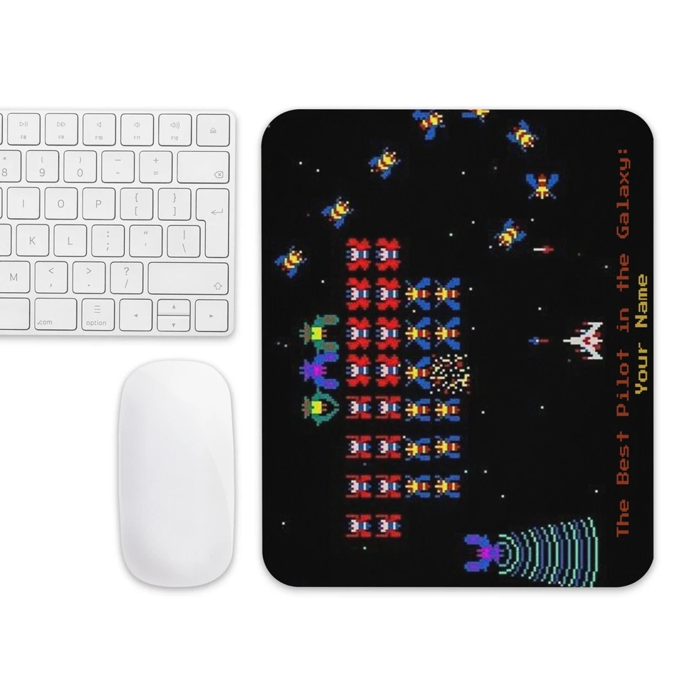 GALAGA - ваше имя!!! персонализированный коврик для мыши — ретро игровой компьютерный вентилятор подарок - Изображение 3 из 4