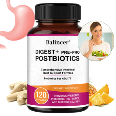Digest+ Prebiotic + Probiotic Supplement - Support Digestive, Gut Health