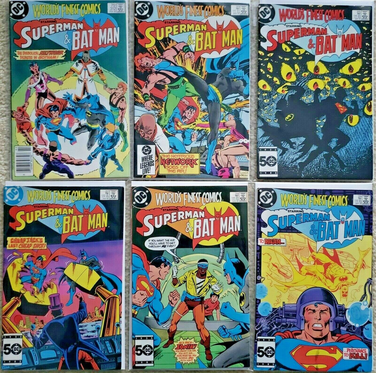 World's Greatest Comics w/Superman & Batman set of 6 NM 9.2 #312-313,315,317-319
