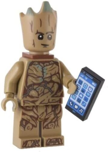 LEGO Super Héros Gardiens De Galaxy : Groot Minifigurine Avec Téléphone Portable - Zdjęcie 1 z 3