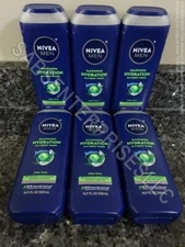 6 Nivea Men MAXIMUM HYDRATION 3in1 with Aloe Vera Body Wash Washes 16.9 FL oz.