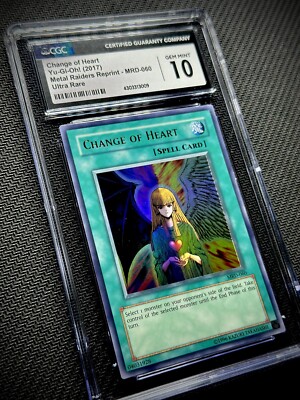 Change Of Heart - MRD-060 - 2017 RP - Gem Mint CGC 10 - Yu-Gi-Oh