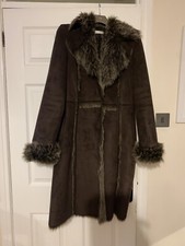Long Faux Coat From George. Very Cosy. Size 10. Only Worn A Handful Times.