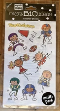 NEW mambi Me & My Big Ideas Football Cheer Minis Stickers 3 Sheets Sports Rare