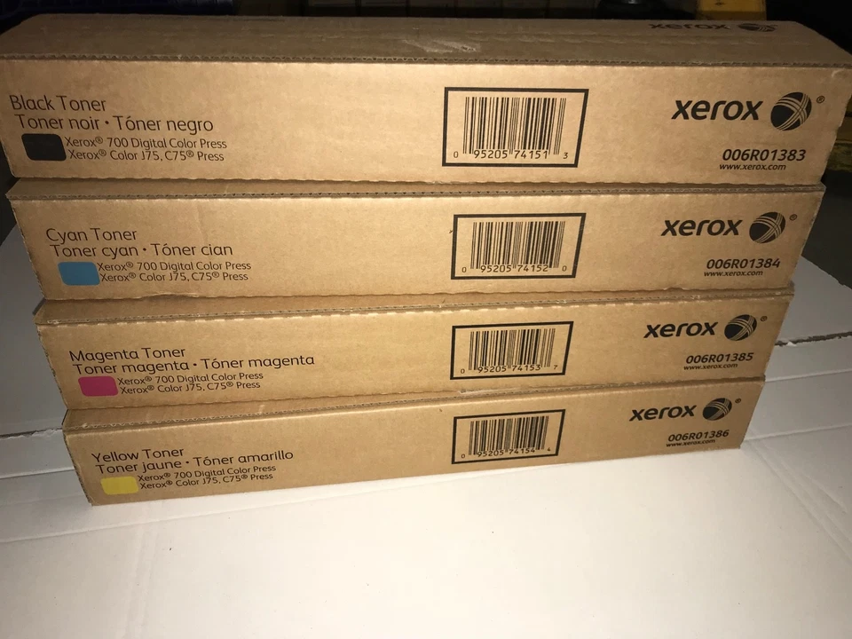 Xerox Dc700/700i/J75/C75 Set toner numero parte:006R01383/84/85/86 - Immagine 3 di 4