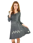 ODD MOLLY #500 A-line Lambswool Knit 3/4 Sleeve Dress with Waist Belt size 1 (S)