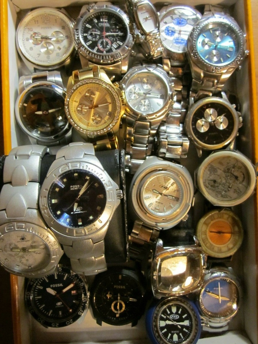 Konvolut Lot Ersatzteile Parts FOSSIL FSL Blue Uhren Watches