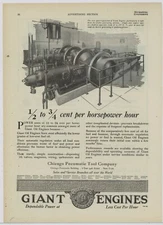 1920 Chicago Pneumatic Tool Co. Ad: Giant Oil Engines for Electric & Pumping