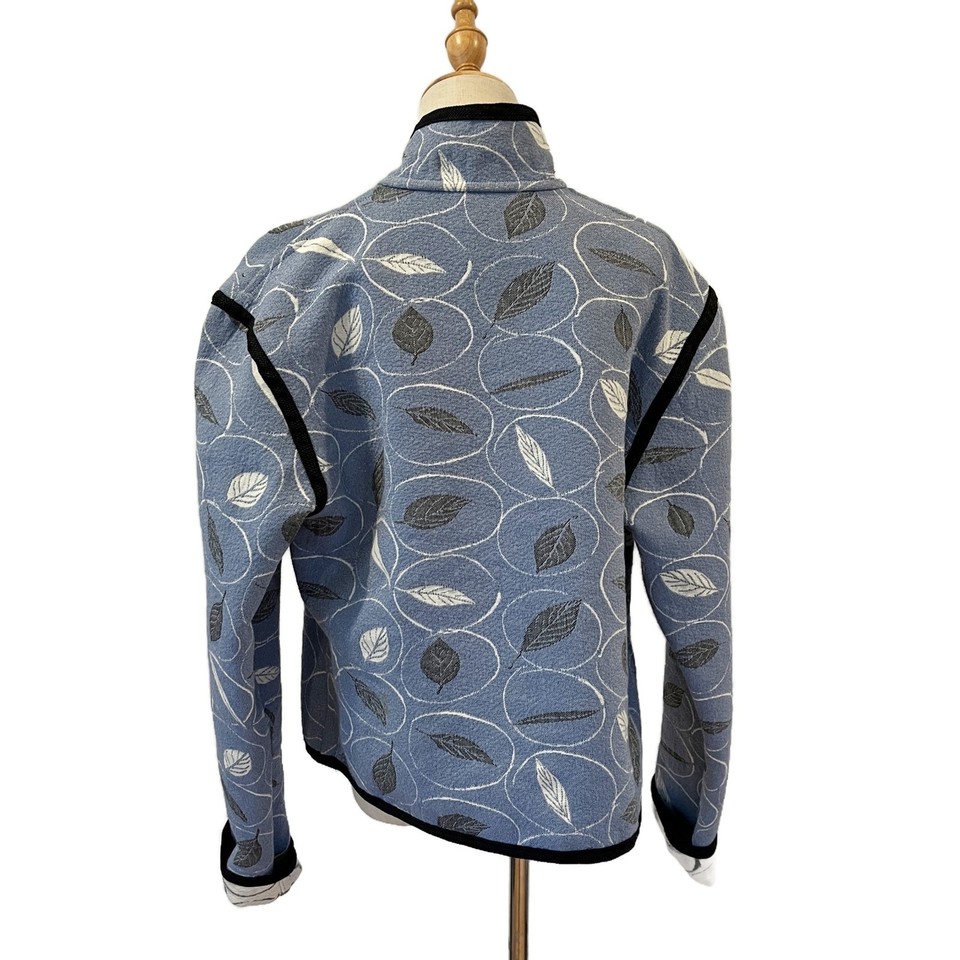 Beluva San Francisco Reversible Jacket Blue White Leaves M/L eBay