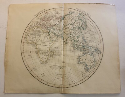 DOWER Map of the Eastern Hemisphere (Original Victorian Engraving, 1840)