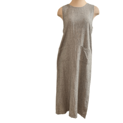dark grey linen dress IDA DRESS IN DARK GREY LINEN – LUXE HAPSAL