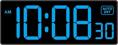 LED Wall Clock Digital Clock with Seconds,Electric Plug in Big Numbers Clock