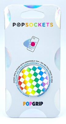 Authentic PopSockets Rainbow Checkerboard Tile Pop Socket Popsocket ...