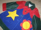 RARE Vintage MOSCHINO Cheap & Chic Whimsical Velvet Coat Applique flowers FUN! — photo 5