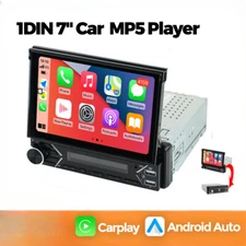7" 1din Retractable Screen Car Radio Android Carplay Multimedia Video Player