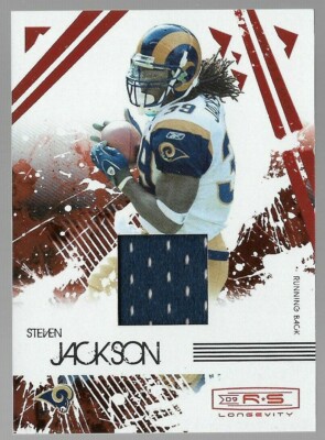 2009 Rookies & Stars Longevity Ruby Jersey /299 Steven Jackson #90 Rams Relic SP