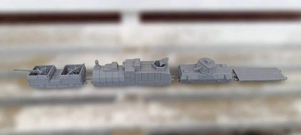 Panzerzug Type OB-3 USSR Soviet Armored Train WW2 Bausatz 3D Druck 1:120-1:72 - Bild 2 von 4