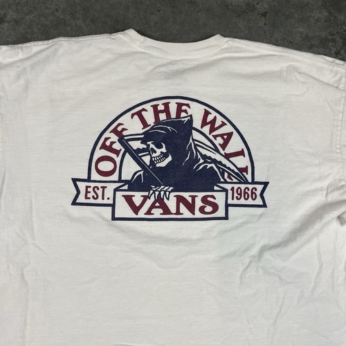 Camiseta Vans Off The Wall Para Hombre XL Blanca Manga Larga Parca Monopatín - Imagen 11 de 19