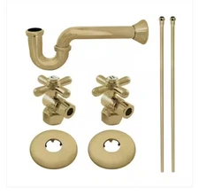 Incomplete - Kingston Brass KPK20 Gourmet Scape Plumbing Supply Kit - Brass