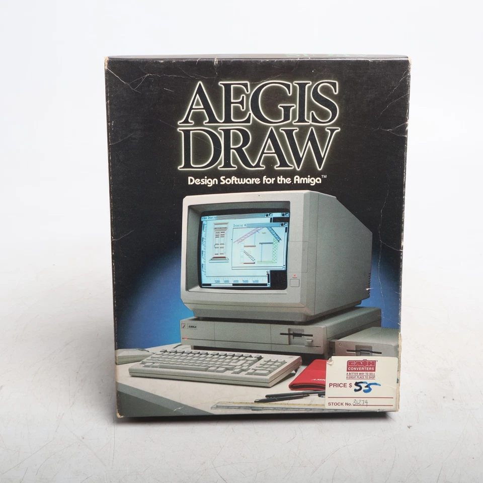 Vintage Aegis Draw Amiga CAD Box Manual Docs Box 1986 PaperDisk NO MANUALS - Image 3 of 4