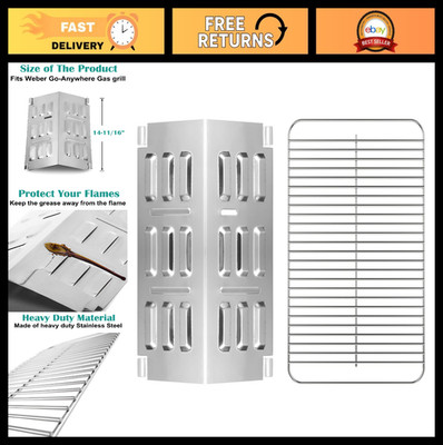 Stainless Steel Flavorizer Bar & Grill Grate for Go-Anywhere Gas & Charcoal Gril