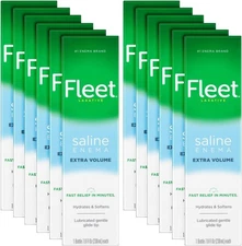 Fleet Saline Laxative Enema 7.8 oz (Pack of 12), Multicolor