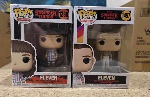 Funko Pop! Vinyl: Stranger Things - Eleven #1457 #1238 Lot Of 2 New!!