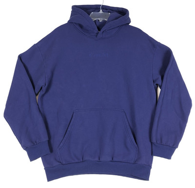 Comfrt Signature Hoodie Unisex XL Oversized Indigo Purple Fleece Sweatshirt