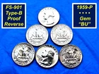 GEM TYPE-B ➬ 1959-P  Proof Die Reverse ➬ Gem "BU" ➬ Cherrypickers FS-901 ➬ R259b