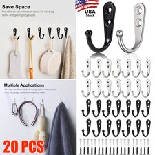 20pcs Wall Hooks for hanging, Metal Wall Hooks for Coats, Coat hooks for Wall US