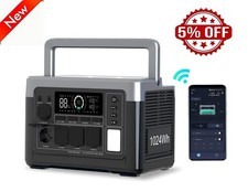 OUKITEL 1024Wh Power Station, 1800W Solar Generator, LiFePO4 Battery Backup