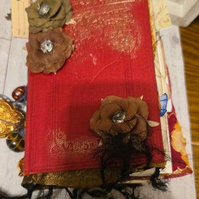 Fully Embellished Handmade Boho Style Junk Journal 72 pages front to back