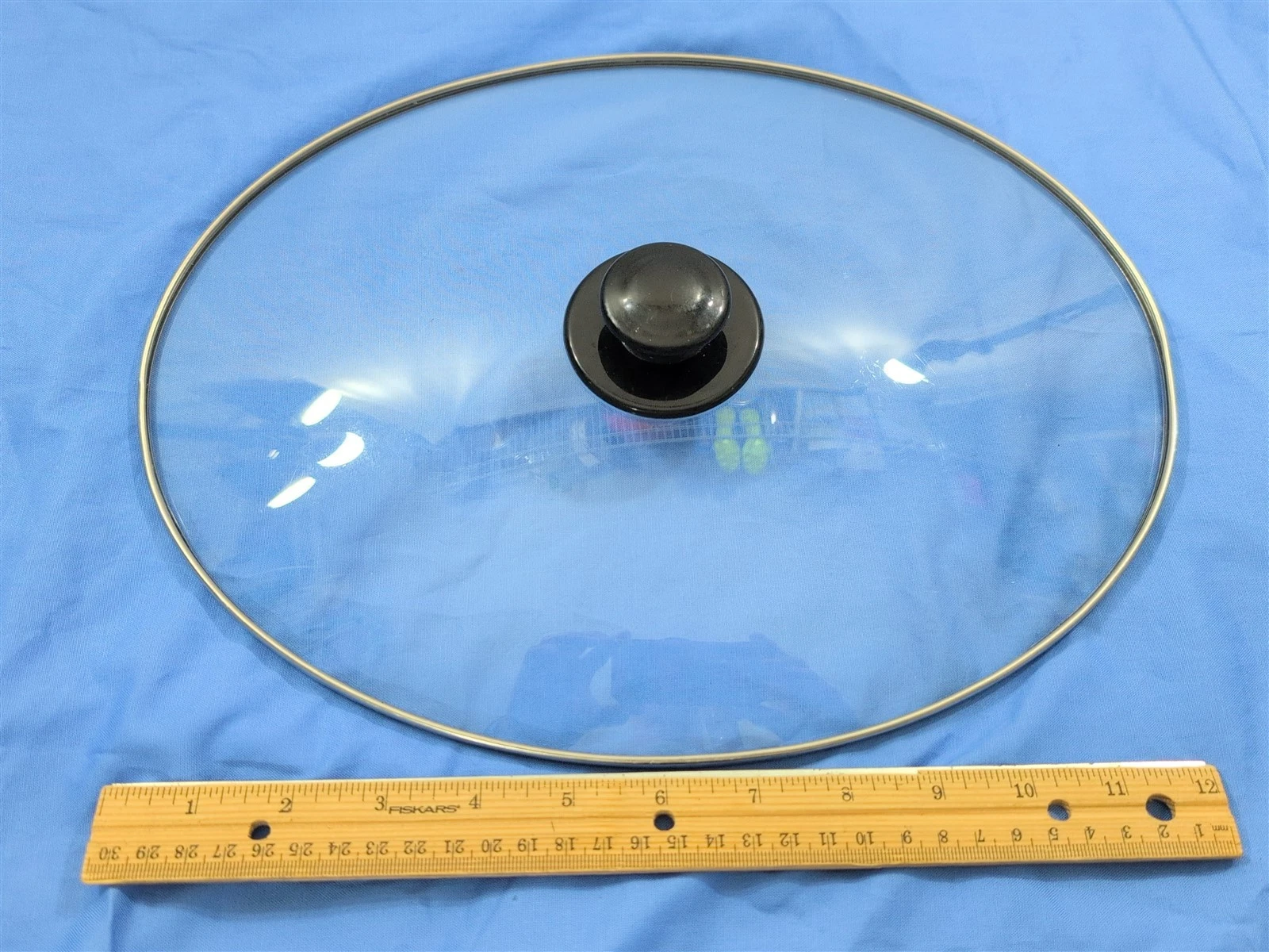 Hamilton Beach Crock Pot Slow Cooker Oval Glass Lid 13" 10" model 33190