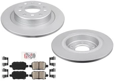 Rear Coated Disc Brake Rotors & Disc Brake Pads for Buick Regal TourX 2018-2020