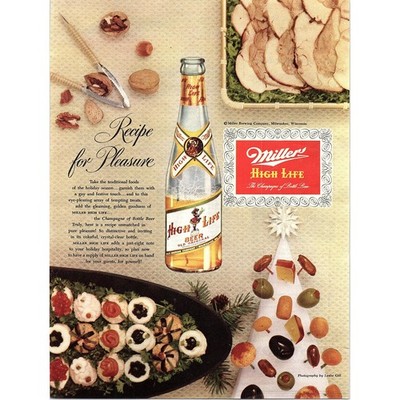 Miller Brewing Company High Life Beer Old Original Milwaukee WI 1953 Ad SV26-4