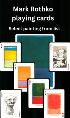 Mark Rothko Maler - Moderne Spielkarte Einzelkarte aus Liste auswählen - AA82