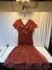 Burnt Orange Size 12 Mother of The Bride Dress Dry Cleaned Worn Once
