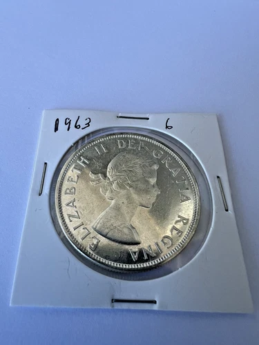 1963 Canada Silver Dollar. 80%. Elizabeth II. From Roll of Twenty