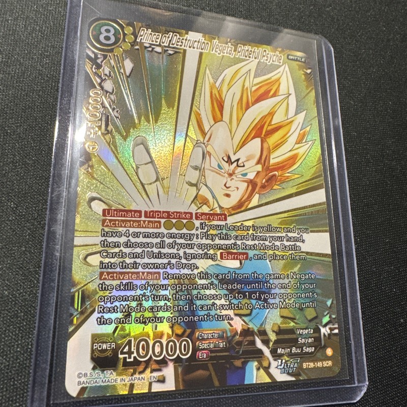 Dragon Ball Super Card Game BT28-149 Vegeta Prince Of Destruction SCR