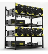 VC3 6-GPU MINING CASE ALUMINUM STACKABLE RIG . OPEN CAGE NEW IN BOX .