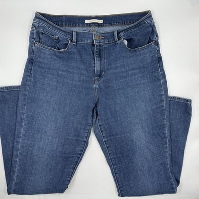 Levis 515 Classic Boot Jeans Womens 14 Blue Denim Mid Rise Stretch Waterless