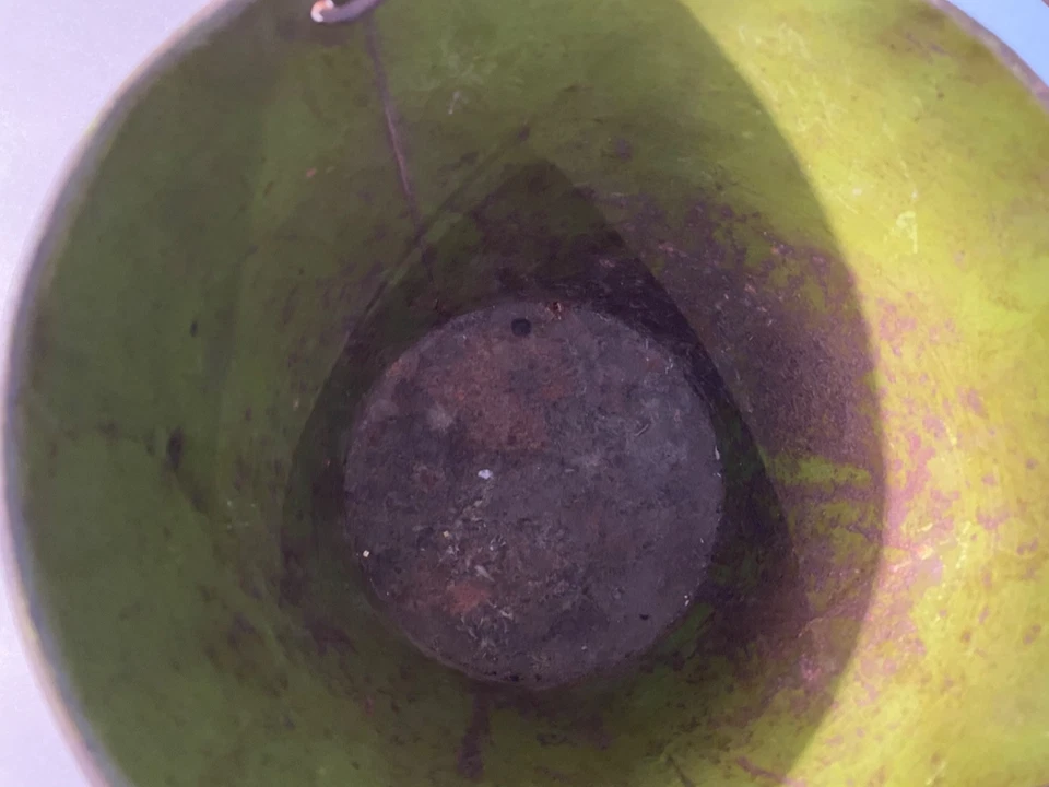 ANCIEN SEAU DE PLAGE EN TÔLE JOUET ANCIEN ART DÉCO - Photo 3/4