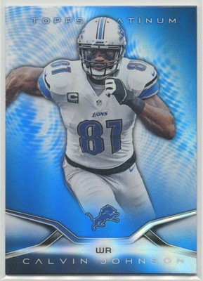 Calvin Johnson 2014 Topps Platinum Blue Refractor #28 Detroit Lions