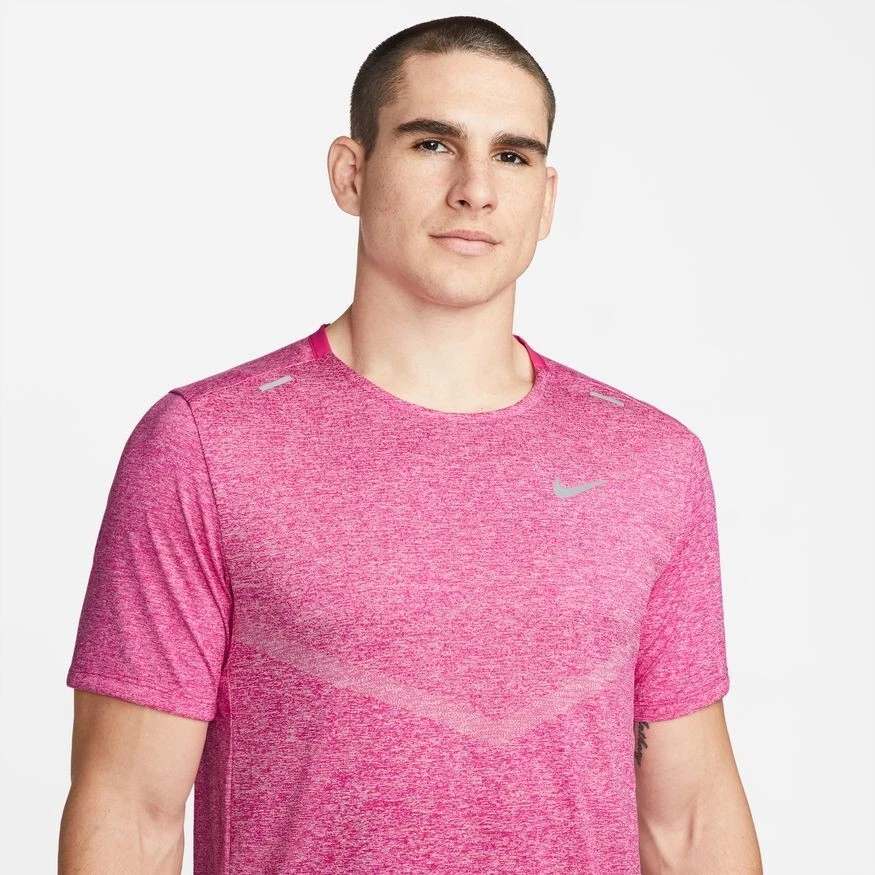 Nike Rise 365 Dri-FIT Short-Sleeve Running Top Pink Heather Size Small NEW