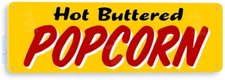 Popcorn Sign Hot Fresh Butter Popcorn Machine Movie Theater Cinema Tin Sign B883