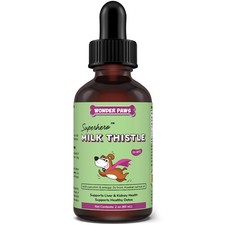 WONDER PAWS Milk Thistle for Dogs, Liver Support for Dogs, Supports Kidney Funct