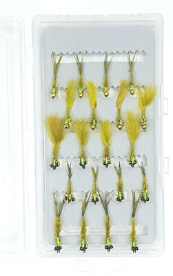 Goldhead Ninphs, 6 X Goldhead Ninfa A Costine Nere E Argento - Foto 5