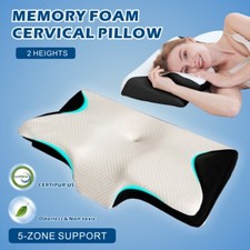 Neck Pain Relief bed Pillow for Side Sleepers | Ergonomic Contour Memory Foam 