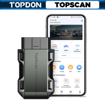 TOPDON TopScan Lite OBD2 Diagnostic Tool Scanner Full System BT Code Reader US